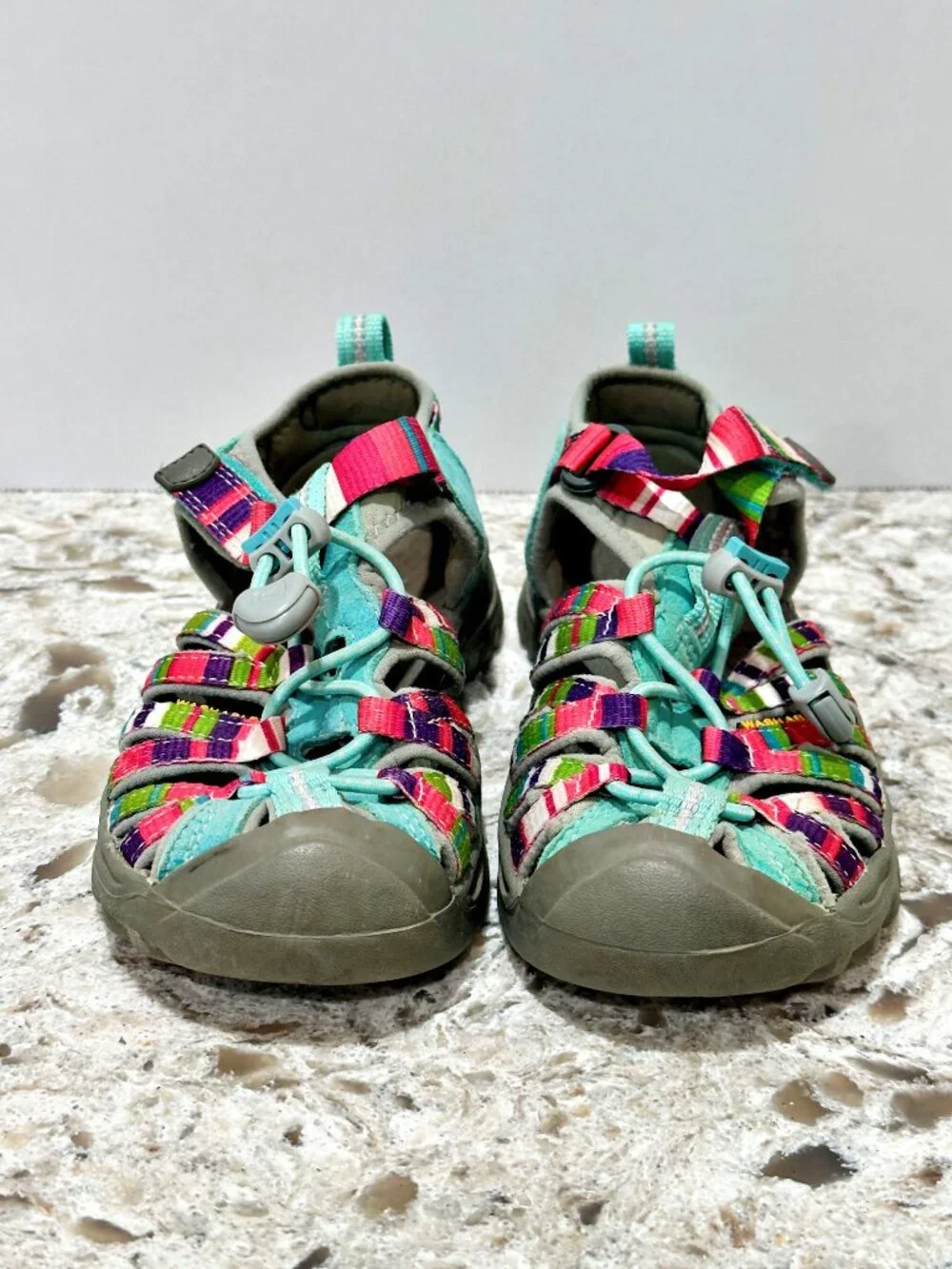 Keen Whisper Kids Sandals Size 12 Raya Fusion Multicolor Water Hiking Shoes Play